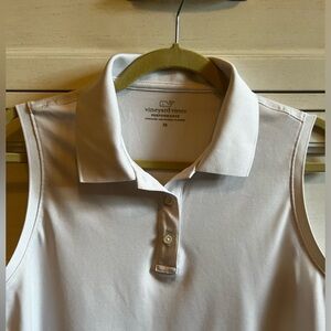 Vineyard Vines White Sleeveless Performance polo